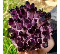 QEUOPGFD Ornements en Cristal améthyste Violette fantôme fantôme Quartz Cristal grappe guérison spécimen Prier décor à la Maison démagnétisation Beau Cristal(300-400g)