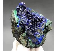 QEUOPGFD Ornements en Cristal Azurite Naturelle Malachite géode Cristal de Quartz géode Cluster spécimen minéral enseignement Recherche Reiki Pierre de guérison à Collectionner Beau Cristal(4-6cm)