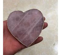 QEUOPGFD Ornements en Cristal Beau Bord de péricarde en Cristal de Quartz Rose Beau Cristal(2pcs)