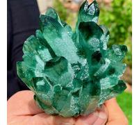 QEUOPGFD Ornements en Cristal Bijoux de guérison minérale en grappe de Cristal de Mirage Vert Beau Cristal(900-1000g)