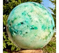 QEUOPGFD Ornements en Cristal Boule d'amazonite Naturelle, sphère de Cristal de Quartz, gemme minérale de guérison Reiki Beau Cristal(150-200g)