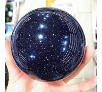 QEUOPGFD Ornements en Cristal Boule de Cristal de de Saphir décoration de Salle de guérison Reiki décoration d'aquarium ameublement de Maison Beau Cristal(5-6cm)