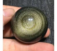 QEUOPGFD Ornements en Cristal Boule de Cristal de Quartz d'obsidienne Naturelle d'oeil de Chat Reiki guérissant l'ameublement de ménage Beau Cristal(30-40mm)