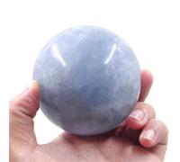 QEUOPGFD Ornements en Cristal Boule de Cristal de Quartz sphère de célestite Bleue Naturelle, guérison Beau Cristal(150-190g)