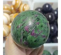 QEUOPGFD Ornements en Cristal Boule de Cristal de trésor Rouge Vert, guérison Beau Cristal(80-100g)