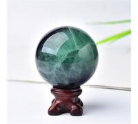 QEUOPGFD Ornements en Cristal Boule de Fluorite Verte Naturelle, Boule de Massage polie, Pierre Aura exquise, Souvenirs de décoration de Maison Beau Cristal(400-500g)