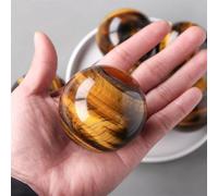 QEUOPGFD Ornements en Cristal Boule de Pierres précieuses Naturelles en œil de Tigre Poli, sphère de Divination Magique, Figurine, décoration de la Maison Beau Cristal(5.5cm)