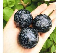 QEUOPGFD Ornements en Cristal Boule de Quartz en Cristal, sphère de Gabbro, Pierre de Roche et Chakra minéral, guérison Reiki, Artisanat de décoration for la Maison Beau Cristal(5pc)
