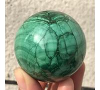 QEUOPGFD Ornements en Cristal Boule de Quartz Malachite Naturelle, Boule de Cristal, Spot de guérison Reiki Beau Cristal(350-400g)