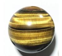 QEUOPGFD Ornements en Cristal Boule de sphère de Sculpture Naturelle en œil de Tigre, Support Libre, Pierres de guérison Chakra, Artisanat sculpté Beau Cristal(4.5-5cm)