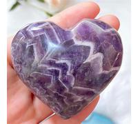 QEUOPGFD Ornements en Cristal Cadeau de décoration de Salle de guérison Reiki en Forme de Coeur d'améthyste de rêve Beau Cristal(140-160g)
