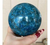 QEUOPGFD Ornements en Cristal Décoration de guérison de sphère de Cristal de Pierre d'apatite Bleue polie Beau Cristal(500-600g)