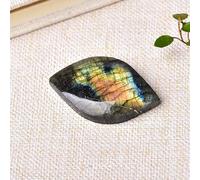 QEUOPGFD Ornements en Cristal Forme de Feuille de Labradorite Naturelle Bleu Violet Jaune Ornements minéraux énergie de guérison Ornements en Pierre décor à la Maison noël Beau Cristal