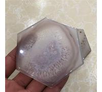 QEUOPGFD Ornements en Cristal Gemme en Cristal, Pierre d'agate, de Forme hexagonale taillée à la Main, for Un très Beau Socle de Tasse à Eau Beau Cristal