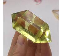 QEUOPGFD Ornements en Cristal Guérison de de Tour à Double tête d'agrumes naturels, Cristal de gemme, décoration de la Maison, témoin d'amour, Anniversaire, Anniversaire gi Beau Cristal(80-85g)
