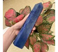 QEUOPGFD Ornements en Cristal L'obélisque en Cristal de Quartz d'aventurine Bleu Pointe vers la décoration de la Salle de guérison décoration de la Maison Beau Cristal(700g-750g)