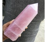 QEUOPGFD Ornements en Cristal L'obélisque en Cristal de Quartz Rose Rose Pointe vers l'ameublement de la décoration de la Chambre des Cadeaux Beau Cristal(1500-1600g)