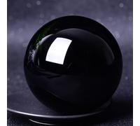 QEUOPGFD Ornements en Cristal Obsidienne Noire Naturelle sphère Boule énergie Pierre polie Boule Ornements décoration de la Maison Boule de Cristal guérison Pierre Cadeaux Beau Cristal(30-40mm)