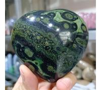 QEUOPGFD Ornements en Cristal Oeil de Paon Vert Pierre sculptée Coeurs Cristal minéral spécimen guérison gemme Bureau à Domicile démagnétisation décoration Beau Cristal(50-100g)