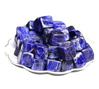 QEUOPGFD Ornements en Cristal Pierre de Cristal Naturelle à Rayures Bleues, carrée, Pierre d'aromathérapie, encens en Expansion, Pierre de Cristal, Ornements décoratifs Beau Cristal(1pack (150g))