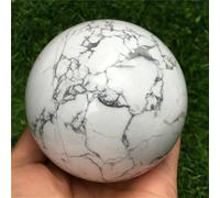 QEUOPGFD Ornements en Cristal Pierre Naturelle Blanc Howlett Turquoise Globe Boule de Cristal Chakra Guérison Reiki Beau Cristal(1100-1200)