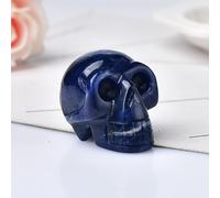 QEUOPGFD Ornements en Cristal Pierre Naturelle crâne améthyste crâne Cristal Pierre de guérison Artisanat décoration de la Maison Poli Figurine Halloween Ornements Cadeau Beau Cristal(Sodalite)