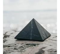 QEUOPGFD Ornements en Cristal Pierres de shungite Naturelle Cristaux Pyramide guérison Reiki Protection énergie équilibrage Racine Chakra Purification Pierre Beau Cristal(3cm)