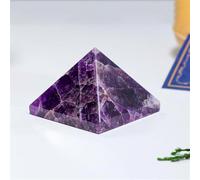 QEUOPGFD Ornements en Cristal Pierres précieuses Naturelles, Cristal de guérison, Pyramide d'améthyste de rêve, Figurine en Pierre métaphysique for la médiation du Yoga Beau Cristal(40-45MM)
