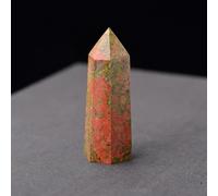 QEUOPGFD Ornements en Cristal Prisme Hexagonal en Cristal, de Quartz Rose, Tour d'améthyste d'énergie, décoration d'ameublement de Maison 1 pièce Beau Cristal(Unakite,5-6cm)