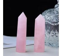 QEUOPGFD Ornements en Cristal Prisme Hexagonal en Cristal, de Quartz Rose, Tour d'améthyste d'énergie, décoration d'ameublement de Maison 1 pièce Beau Cristal(Rose Quartz,7-8CM)