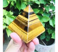 QEUOPGFD Ornements en Cristal Pyramide de guérison en Quartz œil de Tigre, minéral, Pointe de Cristal Triangulaire Beau Cristal(About 4cm)