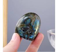 QEUOPGFD Ornements en Cristal Quartz Labradorite Bleu, Animal de Compagnie, Cristal Mignon, Compagnon de Jeu, sculpté à la Main, décoration de Gardien, Cadeau d'anniversaire Beau Cristal