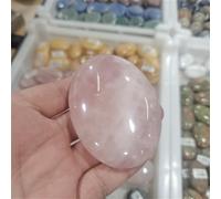 QEUOPGFD Ornements en Cristal Quartz Rose Paume Pierre Tombée Guérison Spécimen Massage Rose Beau Cristal(1pc)