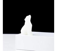 QEUOPGFD Ornements en Cristal Sculpture de Loup en Cristal, 1 pièce, énergie Quartz, décoration Animale, Cadeau for Enfants en Bonne santé, décoration familiale Beau Cristal(White Jade)