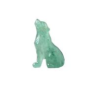 QEUOPGFD Ornements en Cristal Sculpture de Loup en Cristal, 1 pièce, énergie Quartz, décoration Animale, Cadeau for Enfants en Bonne santé, décoration familiale Beau Cristal(Aventurine)