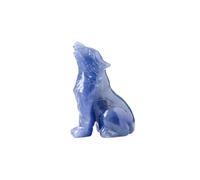 QEUOPGFD Ornements en Cristal Sculpture de Loup en Cristal, 1 pièce, énergie Quartz, décoration Animale, Cadeau for Enfants en Bonne santé, décoration familiale Beau Cristal(Blue Aventurine)
