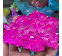QEUOPGFD Ornements en Cristal Spécimen d'amas de Cristal de Quartz Aura de Flamme Rouge Beau Cristal(100-120g)
