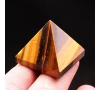 QEUOPGFD Ornements en Cristal Spécimen de Pierres précieuses de guérison en Forme de Pyramide d'oeil de Tigre Beau Cristal(5cm)