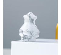 QEUOPGFD Ornements en Cristal Statue d'arbre de noël en Pierre de Cristal, Moule Fait à la Main, Mini gemme sculptée, décoration de la Maison, Cadeaux de noël, Souvenir Beau Cristal(Howlite)