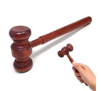 QEXUJOW 1 maillet de juge en bois massif avec socle, pour ventes aux enchères judiciaires.