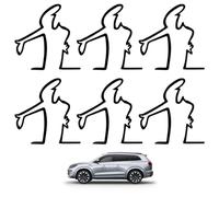 QEXUJOW Autocollants, aimants et stickers,Lot de 6 autocollants réfléchissants imperméables pour voiture, autocollants d'avertissement de rayures sur la peinture de voiture(8 x 8 cm)