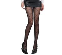 QEXUJOW Collants femme,Bas noirs d'été à nœud en forme de croix en losange