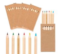 QEXUJOW Crayons de couleur,5 boîtes contenant 30 mini crayons de couleur pour enfants en 6 couleurs, idéaux pour peindre, dessiner, écrire et faire des croquis.