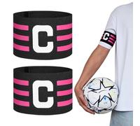 QEXUJOW Deux brassards de capitaine de football avec fermeture, élastiques et réglables, convenant aux adultes, aux adolescents et aux enfants