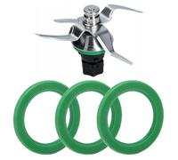 QEXUJOW Pièces de rechange pour robots,Kit de 3 joints verts pour lames de robot culinaire Vorwerk Thermomix Bimby TM5 et TM6