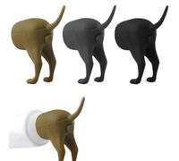 QEXUJOW Porte-brosses à dents,Lot de 3 bouchons de dentifrice en forme de crottes de chien, distributeur de dentifrice original, bouchons de dentifrice portables