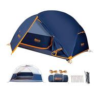 QEZER Tente de Camping, Tente dôme, pesant 1,85/2,3 kg,adaptée pour 1 à 2 Personnes, imperméable et Coupe-Vent, adaptée à la randonnée, Camping (Tente 1 Personne Bleue)