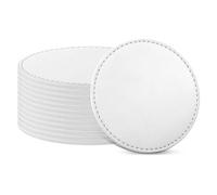 Qezodsx 12 Pièces sous-Verres Ronds par Sublimation sous-Verres par Sublimation de 4 Pouces sous-Verres Ronds Antidérapants Vierges par Transfert de Chaleur pour