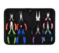 Qezodsx Lot de 8 pinces pour la fabrication de , avec pince à long bec, pince ronde et une version avec mâchoires en nylon pour DIY