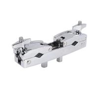 Qezodsx Pince à Tambour 2 Trous Argent Multi Pince Support de Support de Cymbale pour Batterie Cymbales PièCes Musicales Accessoire de Cloche de Vache